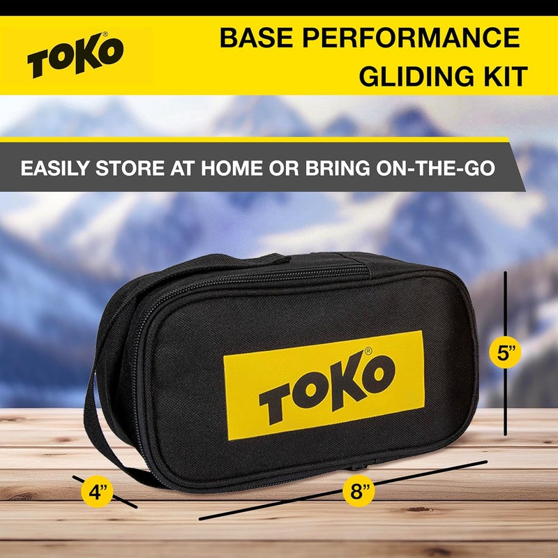 Toko Base Performance Gliding Kit for Skis & Snowboards - Liquid Base Performance, Basetex, Brush, & Wax Remover - Image 4
